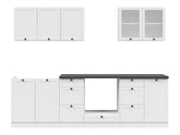 Junona Line kjøkkensett - Hvit - 260 cm